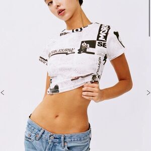 with jean Newspaper Tee | Read All About It